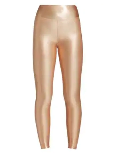 Heroine Sport Marvel Metallic High Waist Leggings In Metallic Red