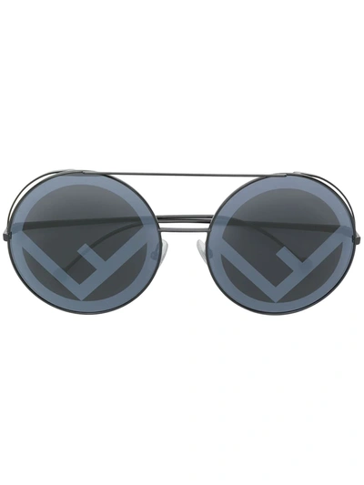 Fendi Run Away Oversized Sunglasses In Black