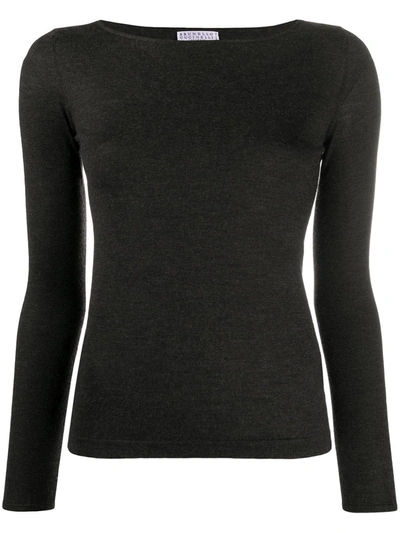 Brunello Cucinelli Fine Knit Jumper In Black