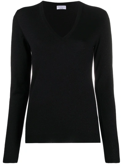 Brunello Cucinelli Relaxed Fit Jumper In Black