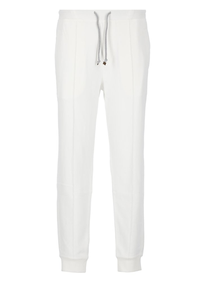 Brunello Cucinelli Jersey Sweatpants In White