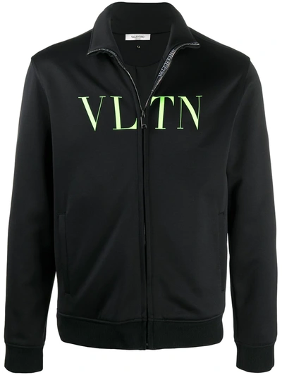 Valentino Vltn Logo Print Sweatshirt In Black