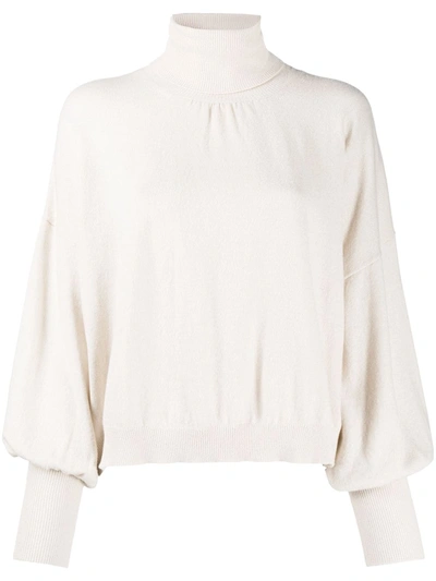 Nude Batwing Wool Jumper In Neutrals