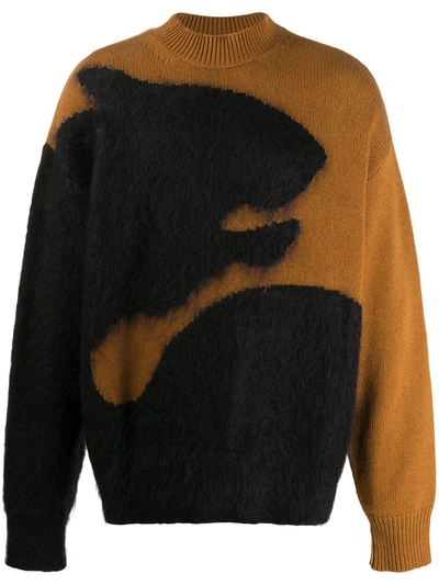 Kenzo Tiger-motif Mock-neck Jumper In Black