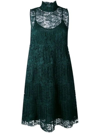 See By Chloé Sleeveless Chiffon Midi Dress, Green In Deep Forest