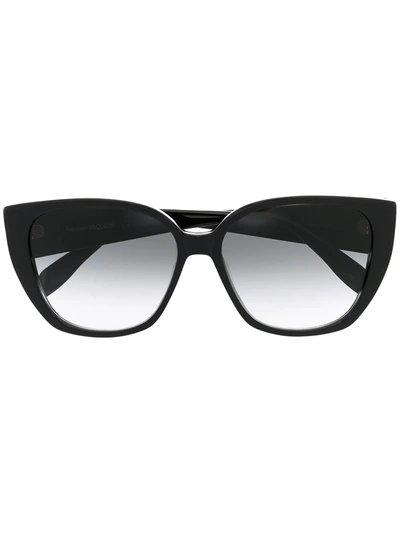 Alexander Mcqueen Seal Cat-eye Sunglasses In Black
