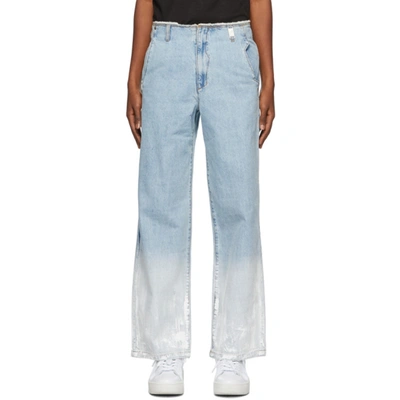 Ader Error Blue Oversized Pelton Jeans In Ltblu