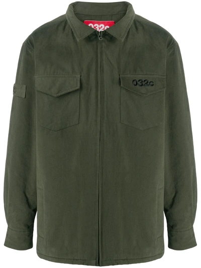 032c Military Shirt With Fleece In Green