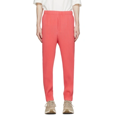 Issey Miyake Pink New Colorful Basics 2 Trousers In 22 Brtcoral