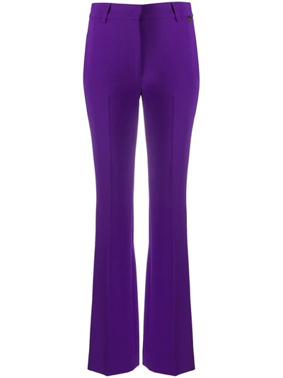 Twinset Straight-leg Tailored Trousers In Purple