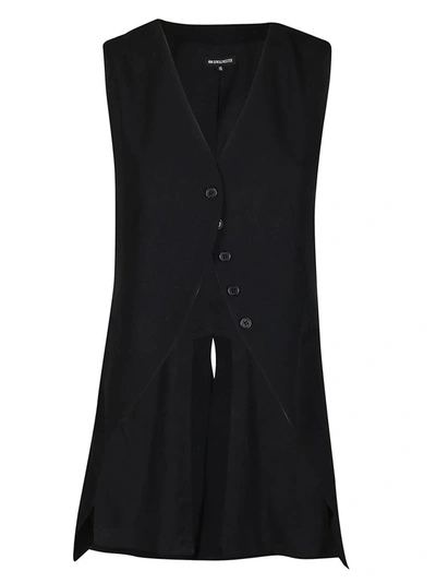 Ann Demeulemeester Asymmetric Button Waistcoat In Black