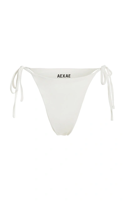 Aexae Tyra Tie Side Bikini Bottom In White