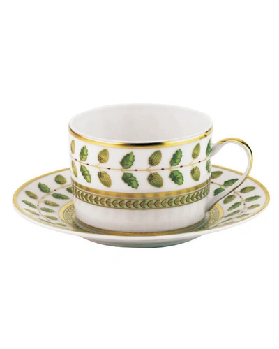 Bernardaud Constance Tea Cup In Green/gold
