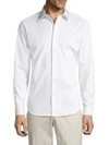 Theory Sylvain Cotton Long-sleeve Shirt In Eclipse