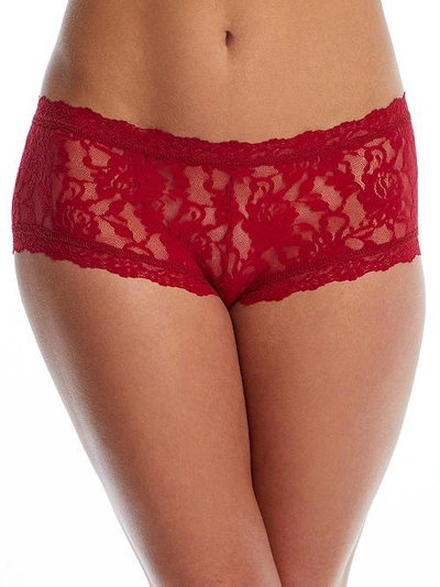 Hanky Panky Signature Lace Boyshorts In French Bordeaux