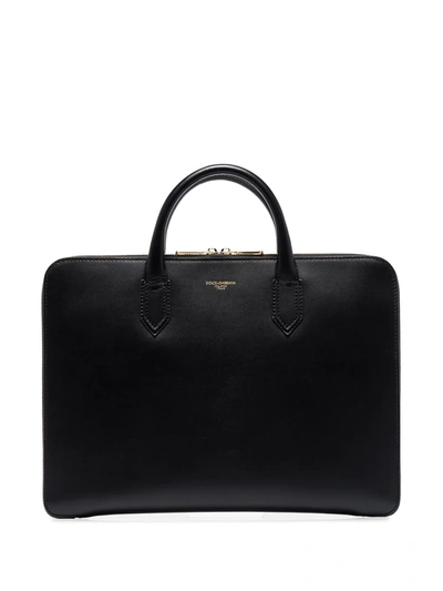Dolce & Gabbana Black Leather Laptop Bag