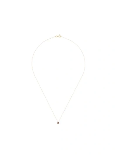 Wouters & Hendrix Gold Canale Grande Garnet Necklace In Gold