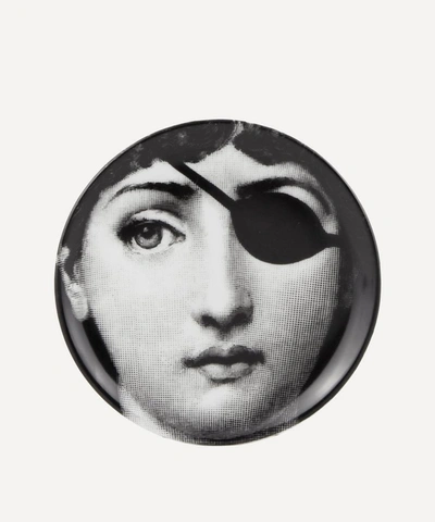 Fornasetti Coaster Tema E Variazioni N8 Eye Patch In White/black