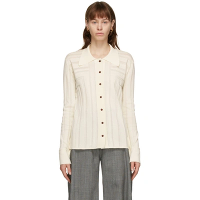 Eftychia Corner Cream Striped Fine-knit Shirt