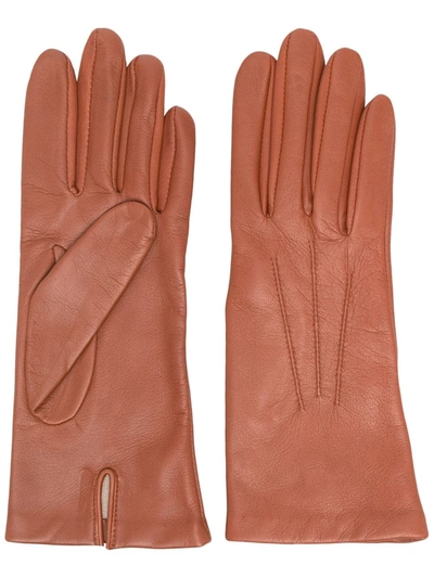 Dents Felicity Silk-lined Leather Gloves In Cognac