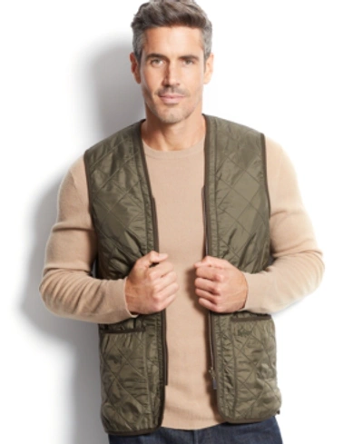 Barbour Men's Polar-quilt Waistcoat In Olive | ModeSens