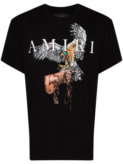 Amiri Falcon Print T-shirt In Black