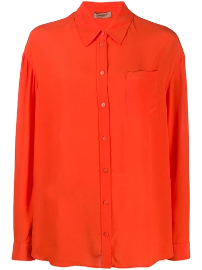 Twinset Long-sleeve Shirt In Orange
