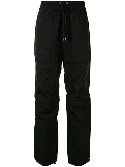 John Elliott Crinkled Drawstring Trousers In Black