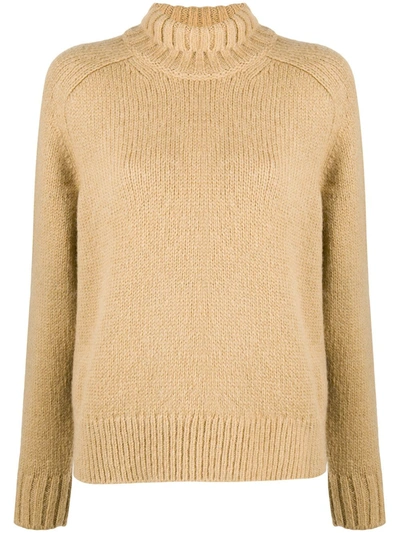 Closed Roll Neck Jumper In Neutrals