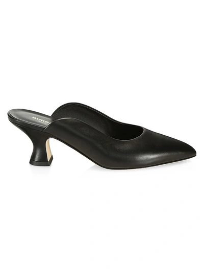 Burberry Women's Holme Leather Mules In Black