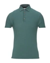 Zanone Polo Shirts In Green