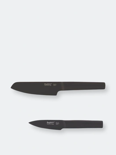 Berghoff Vegetable & Paring Knife 2-piece Set In Black