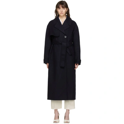 Jacquemus Navy 'le Manteau Sabe' Coat