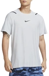 Nike Pro Dri-fit Top In Light Smoke/ Heather/ Black