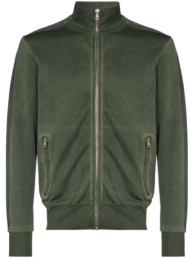 Palm Angels Garment Dyed Track Jacket Green | ModeSens