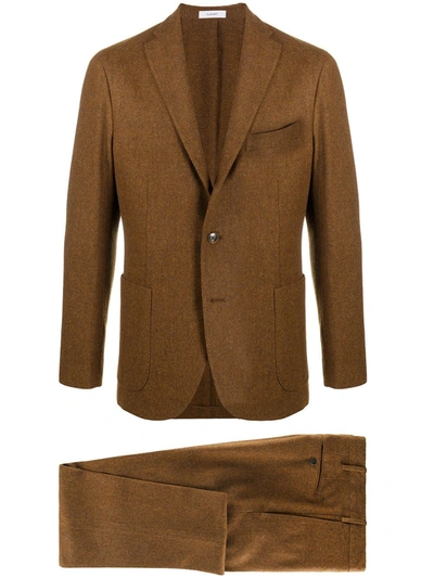 Boglioli Two-piece Virgin Wool Suit In Brown