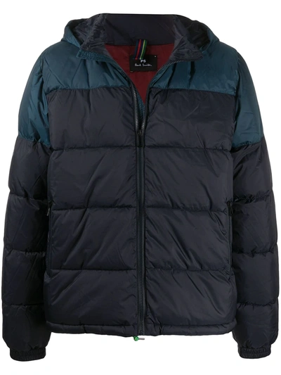 Ps By Paul Smith Padded Zip-up Jacket In Blue