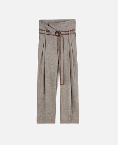 Stella Mccartney Harley Pleated Pants In Grey