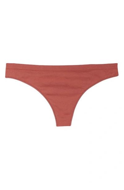 B.tempt'd By Wacoal Comfort Intended Daywear Thong In Marsala