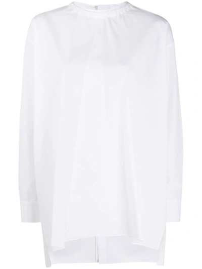 Marni Asymmetric Oversized Blouse In Soft Pink
