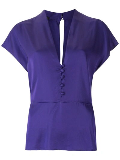 Alcaçuz Amini Button-detail Blouse In Purple