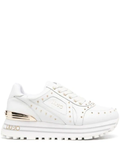 Liu •jo Studded Flatform Trainers In White