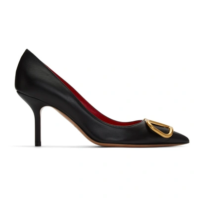 Valentino Garavani Vlogo Signature Pointed-toe Pumps In 0no Nero