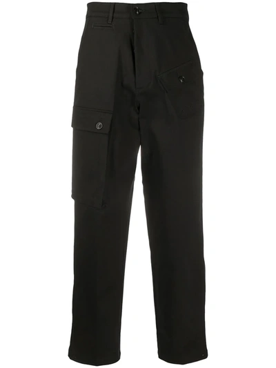 Department Five High-waisted Multi Pocket Trousers In Black
