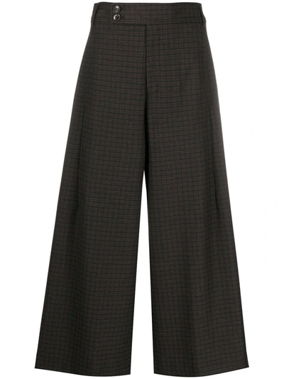 Closed Cropped Wide-leg Trousers In Grey