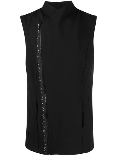 Alchemy Contrast-stitch Waistcoat In Black