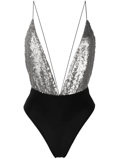 Alchemy Sequinned Sleeveless Top In Grey