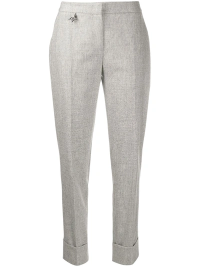 Lorena Antoniazzi Star Charm Peg Trousers In Grey