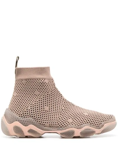Red Valentino Glam Run High-top Trainers In Neutrals