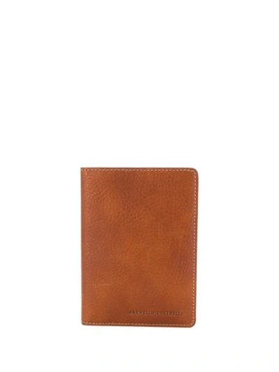 Brunello Cucinelli Bi-fold Logo Wallet In Brown
